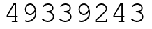 Число 49339243.