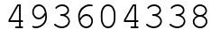 Число 493604338.
