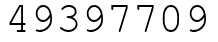 Число 49397709.