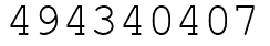Число 494340407.