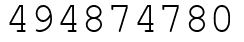 Число 494874780.