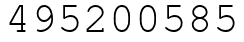 Число 495200585.