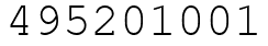 Число 495201001.