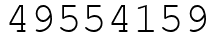 Число 49554159.