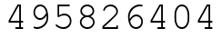 Число 495826404.