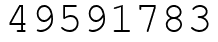 Число 49591783.