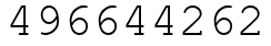 Число 496644262.
