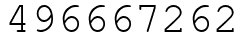 Число 496667262.