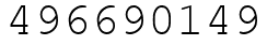 Число 496690149.