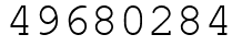 Число 49680284.