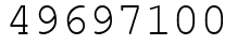 Число 49697100.