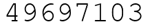 Число 49697103.