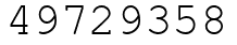 Число 49729358.