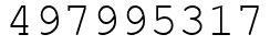Число 497995317.