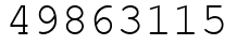 Число 49863115.
