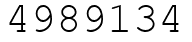 Число 4989134.