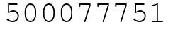 Число 500077751.