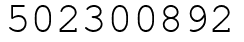 Число 502300892.