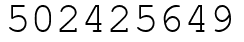 Число 502425649.