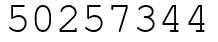 Число 50257344.