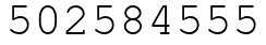 Число 502584555.