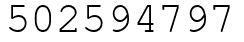 Число 502594797.
