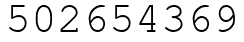 Число 502654369.