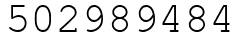 Число 502989484.