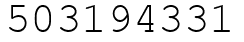 Число 503194331.