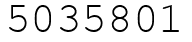 Число 5035801.