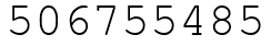 Число 506755485.