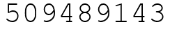 Число 509489143.