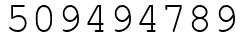 Число 509494789.