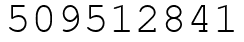 Число 509512841.