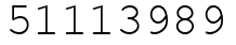 Число 51113989.