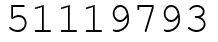Число 51119793.
