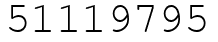 Число 51119795.