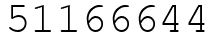 Число 51166644.