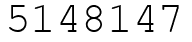 Число 5148147.
