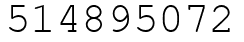 Число 514895072.