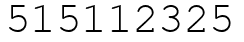 Число 515112325.