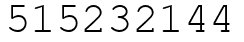 Число 515232144.