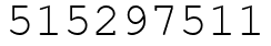 Число 515297511.