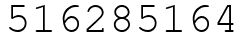Число 516285164.