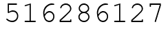 Число 516286127.
