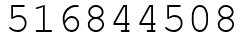 Число 516844508.