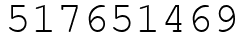 Число 517651469.