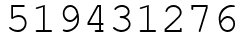 Число 519431276.