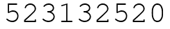 Число 523132520.