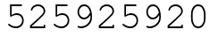 Число 525925920.